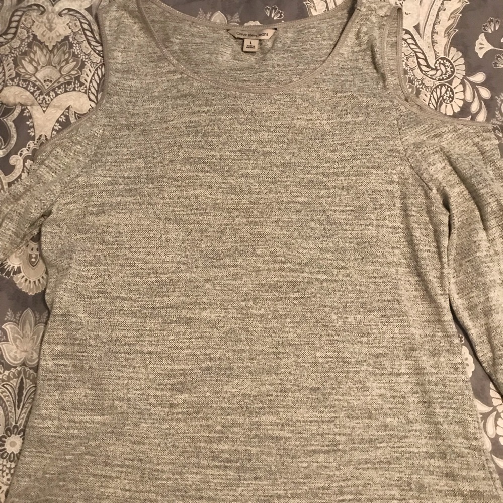 Calvin Klein Jean cold shoulder top